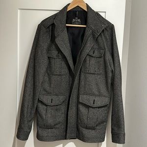 Express Wool Jacket Gray Size Medium